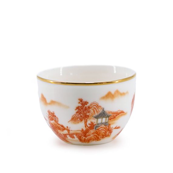 Miska porcelanowa &quot;Pomarańczowy zachód słońca&quot;, 100 ml