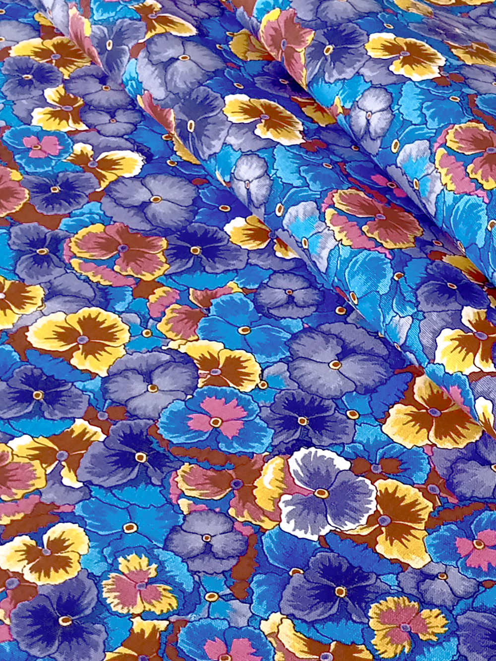 Ткань бязь плательная, рис. "Фиалка", ширина 150 см, арт. 211