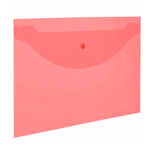 Набор папок на кнопке А4, 5 штук, размер 31*23 см, MC-Basir, папка-конверт полупрозрачная, красная, для документов и бумаг