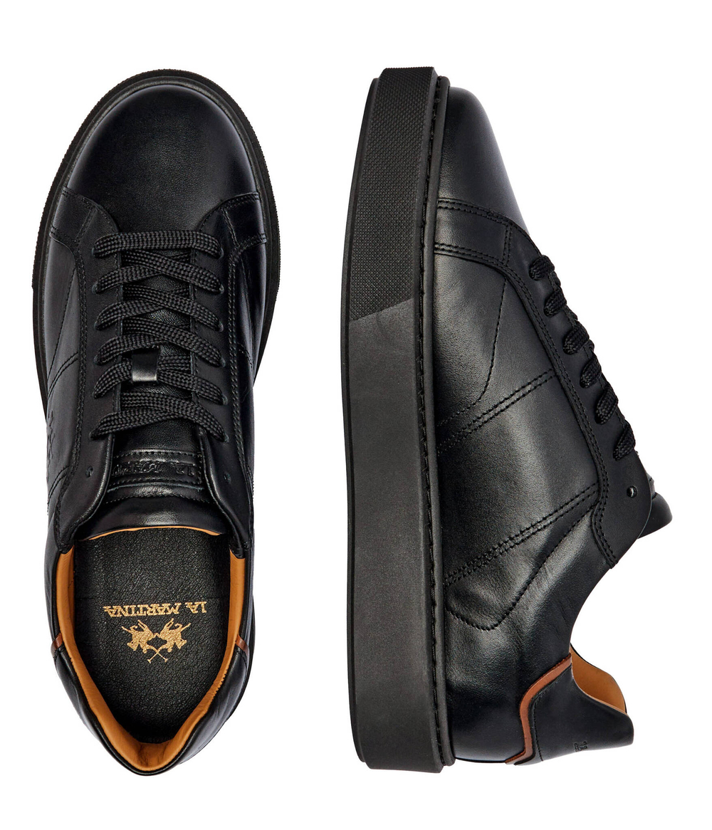 Кожаные кроссовки todi La Martina - черный(LFM242.001)