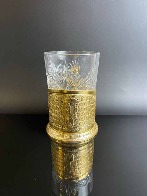 Подстаканник "Памятник А.М. Горькому" СССР, 1960-1990 гг. с хрустальным стаканом