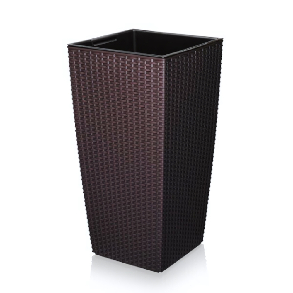 Кашпо "Camellia" ротанг, вставка V= 9л 245*245*285 венге коричневый