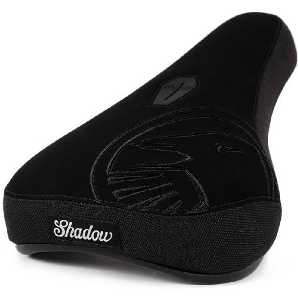 БМХ седло Shadow Crow Pivotal Seat Slim Black Embroidery