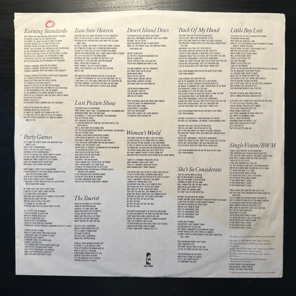 The Jags - Evening Standards (США 1980г.)