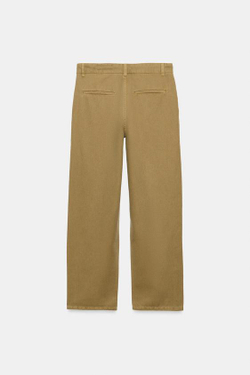 ZARA БРЮКИ ЧИНОС — ZW COLLECTION, ХАКИ