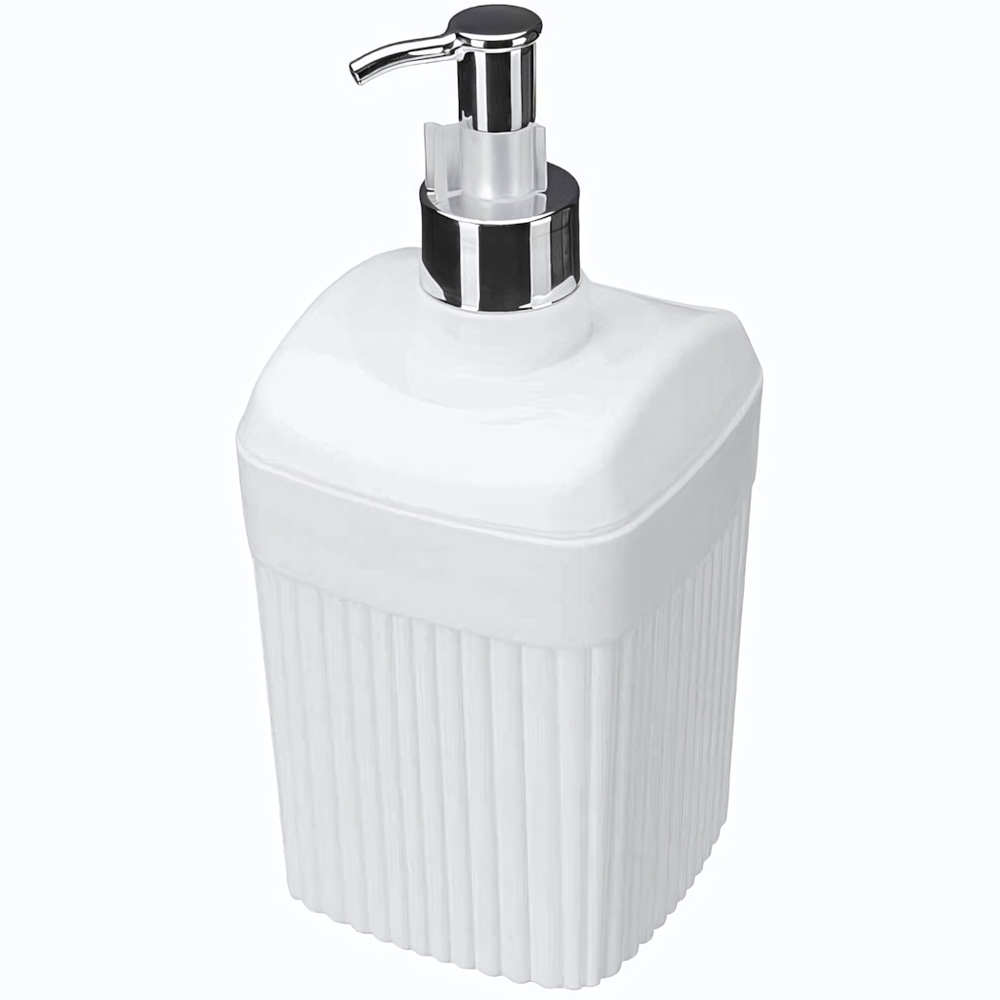 Диспенсер для жидкого мыла "velvet" 90х90х187мм, 0,65л (белый)