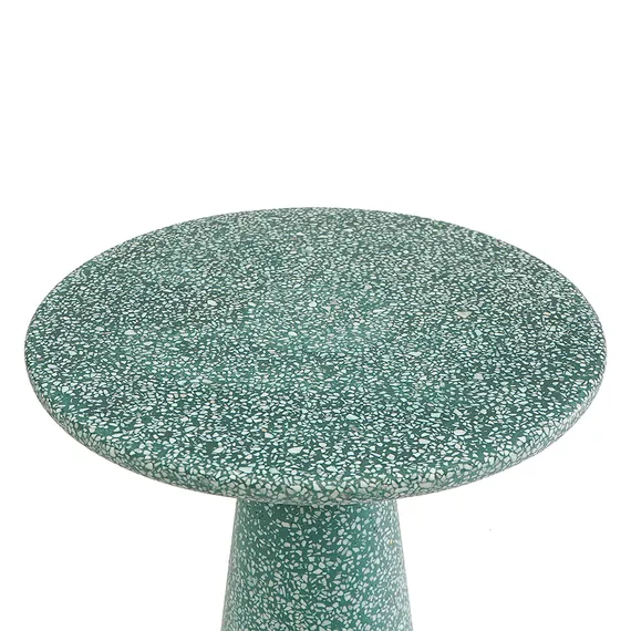 Журнальный столик Bayn, Ø45х55 см, зеленое терраццо