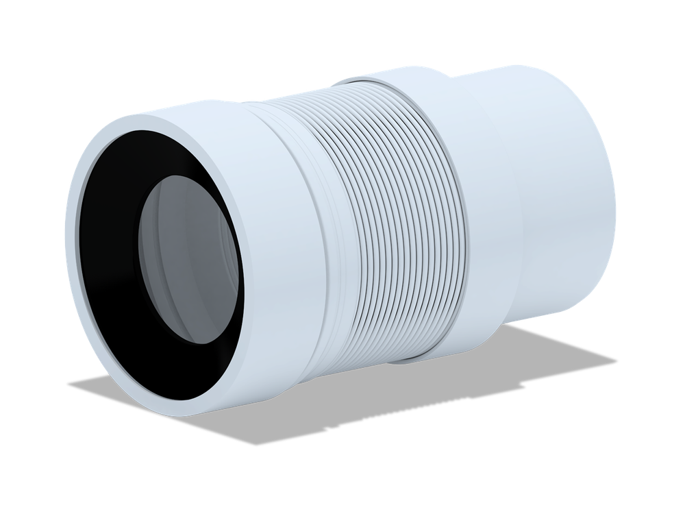 Удлинитель гибкий для унитаза выпуск 110 мм (190-370мм)