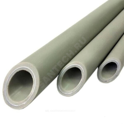 Труба PP-R серая арм алюминием Дн 50х8,3 Ру25 SDR6 Т&lt;90С L=4м VALFEX 10104050Г .