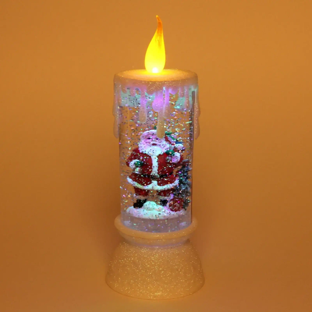 Сувенир с подсветкой «Зимняя свеча» 25*9,5 см