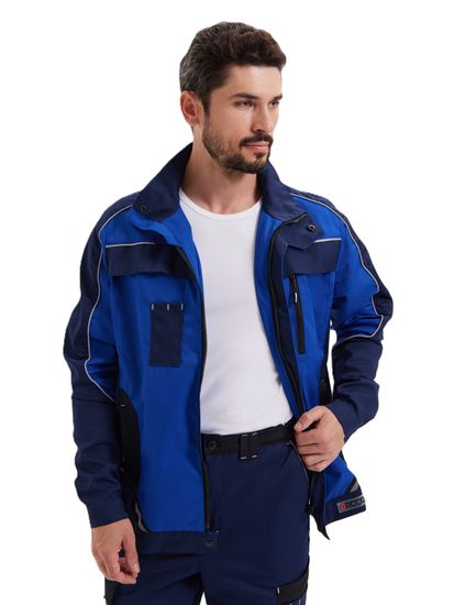 Костюм "Коста" куртка+брюки, цв. синий/васильковый/черный (тк.Tomboy)