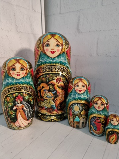 Матрешка 18см  "Жар-птица" 5 мест
