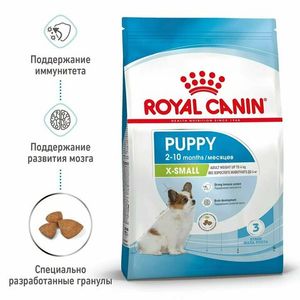 Уценка! Срок до 06.2024/ Корм для щенков миниатюрных пород Royal Canin X-Small Puppy