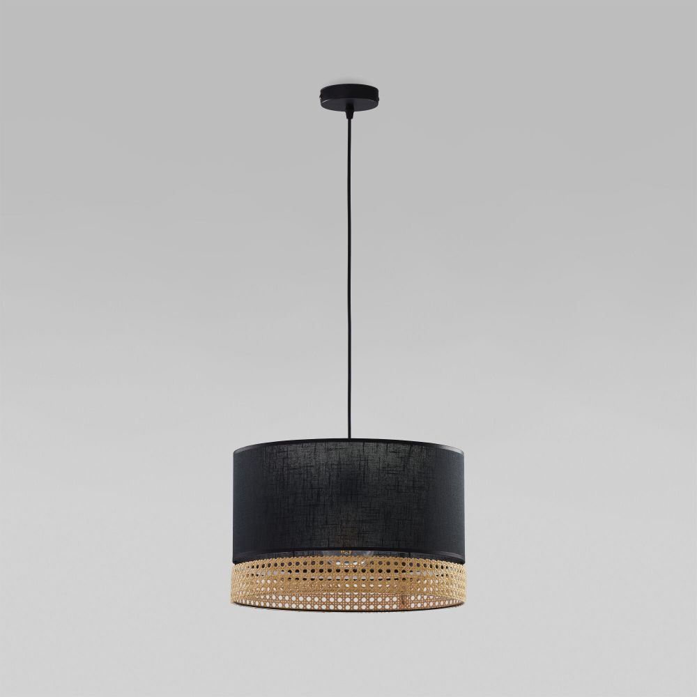 Подвесной светильник с тканевым абажуром 6543 Paglia Black
