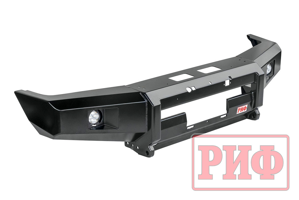 Бампер передний Toyota Land Cruiser 76/78/79 2007+ c доп. фарами, под штатную лебедку и расширители арок РИФ