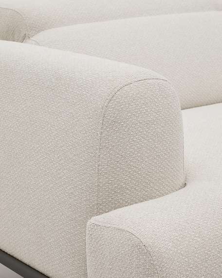 3-местный диван Aurum цвета экрю с откидывающимся подголовником