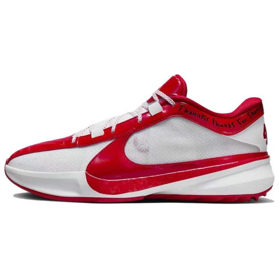 NIKE Freak 5 Баскетбольные кроссовки Низкие Белые и красные мужские