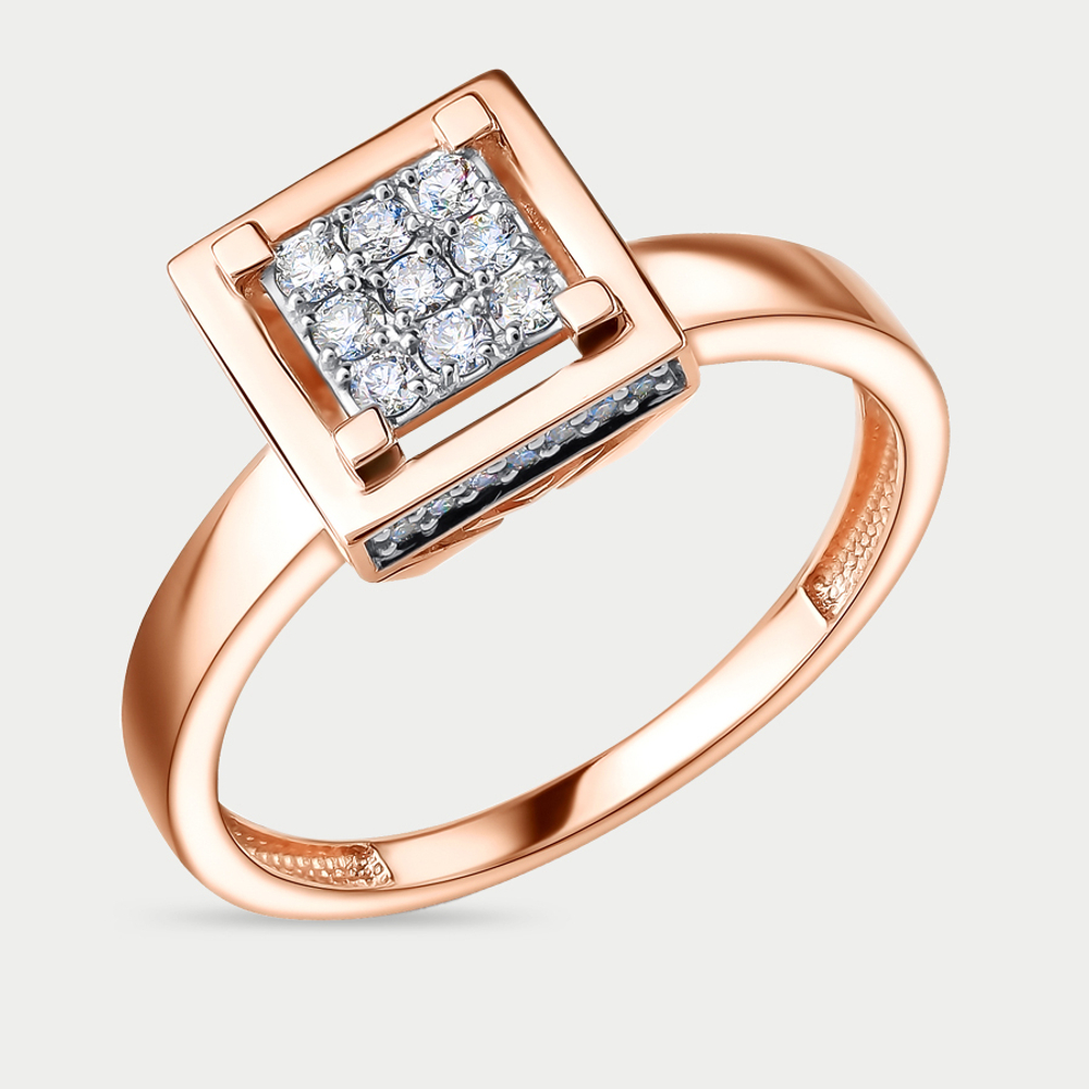 Кольцо женское из розового золота 585 пробы с бриллиантом (арт. 01-00228-01-001-01-01)