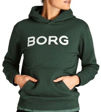 Женская Кофта теннисная Björn Borg Hood W BB Logo - duck green