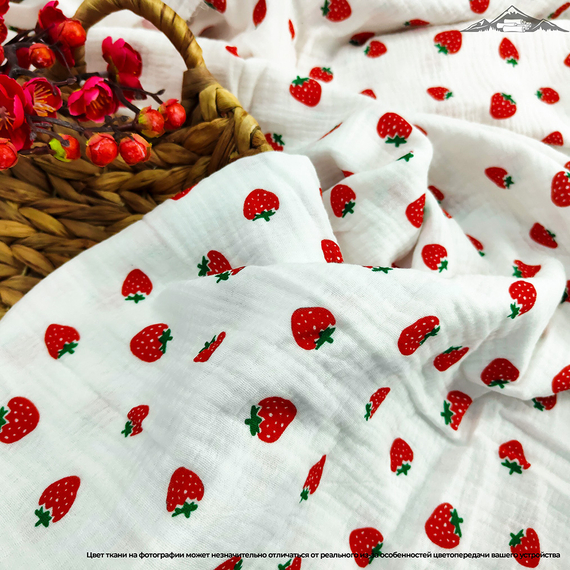 Муслин двухслойный принт №15 | ш.135 см | 120 г/м² | хлопок-100%