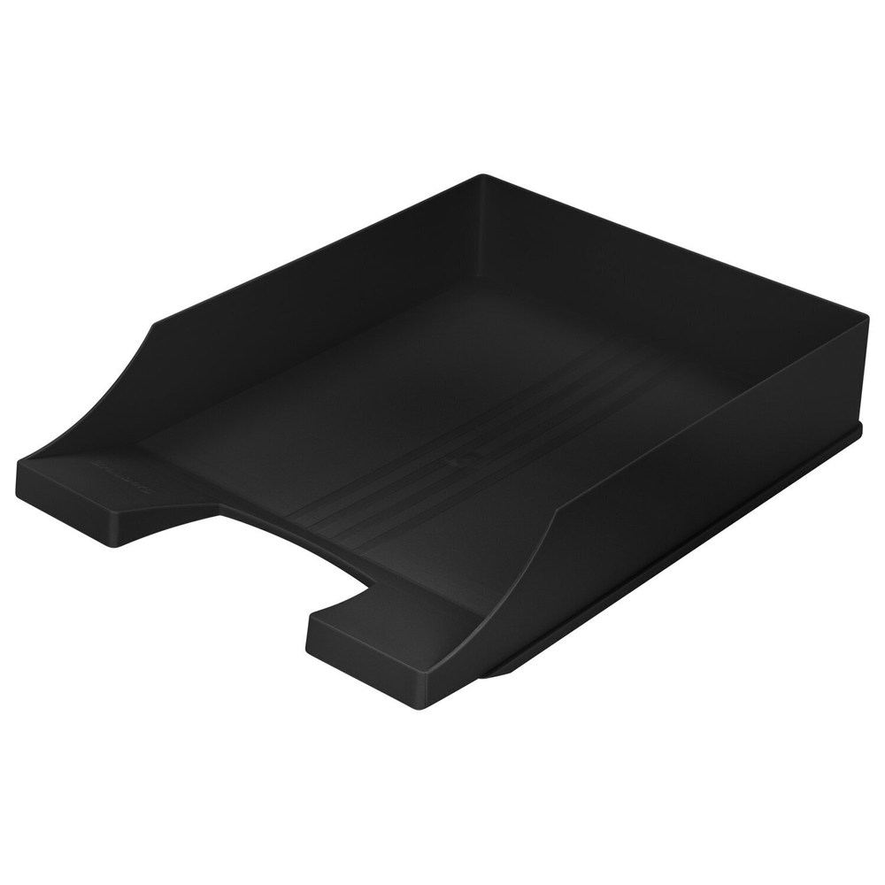 Лоток горизонтальный для бумаг BRAUBERG-CONTRACT А4 (340х254х66 5 мм) черный (4 штуки в упаковке)