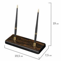 Набор настольный GALANT "Blackwood" из дерева 8 предметов цвет "чёрное дерево" (238165) 6