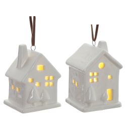 GAEM Фигурка декоративная подвесная "Домик" с подсветкой (2хLR44), L5 W4 H8 см, 2в.