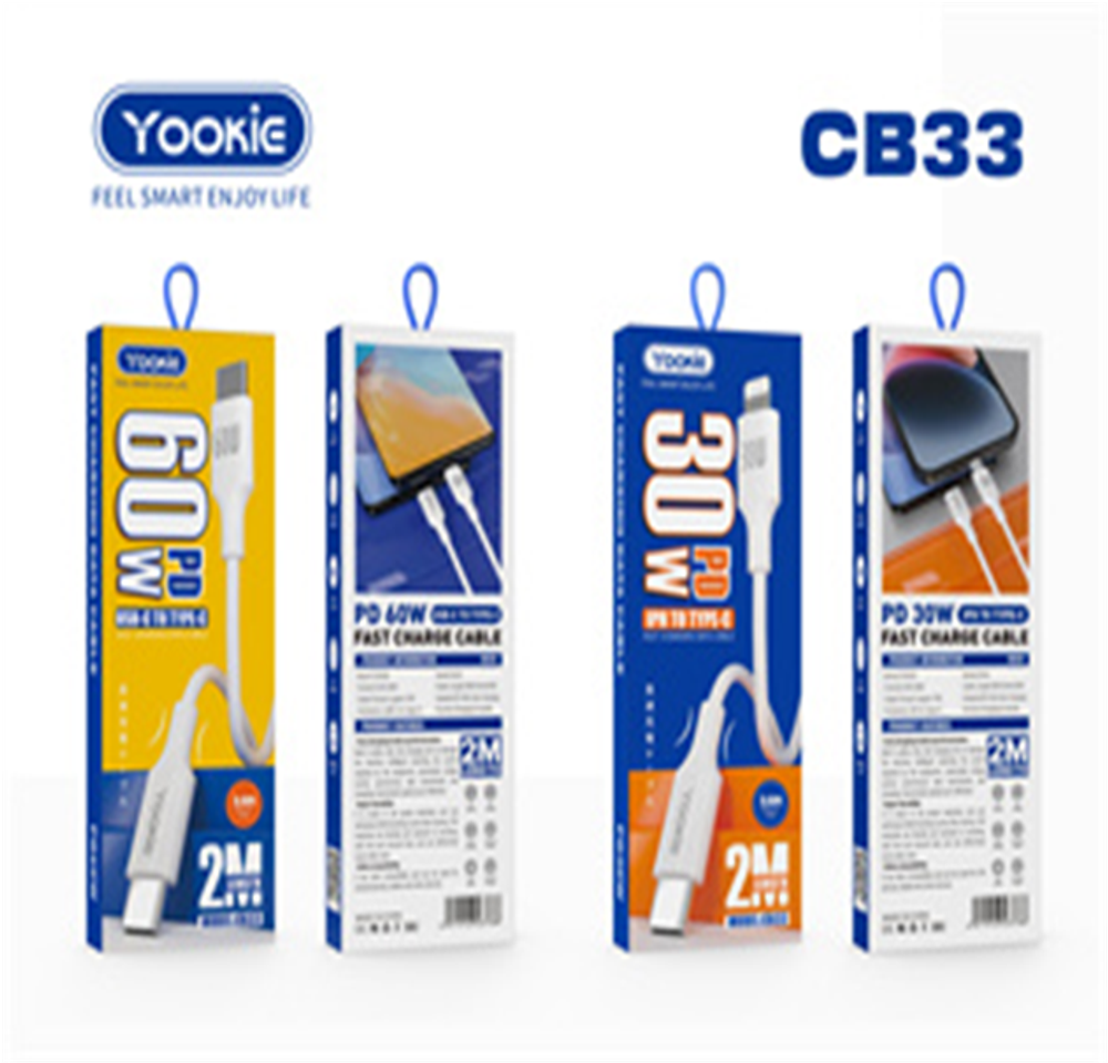 Кабель Yookie CB33-2M Type C - Lightning