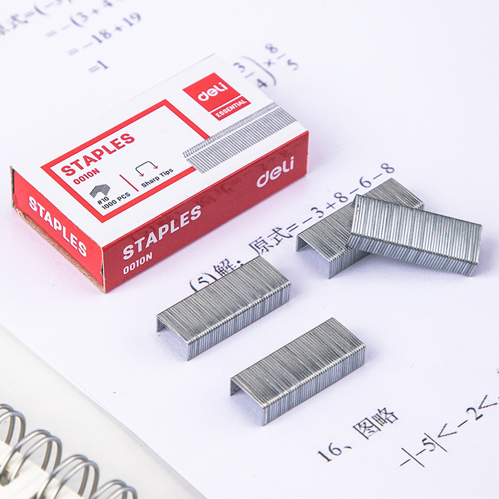 Скобы DELI для степлера №10 (15 листов), 1000 шт/кор