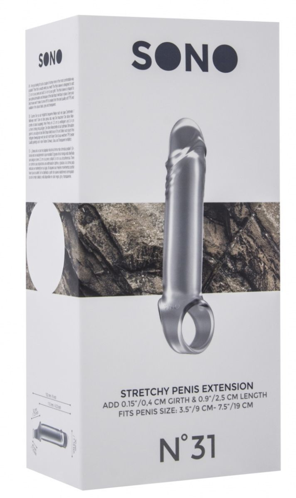 Прозрачная удлиняющая насадка Stretchy Penis Extension No.31