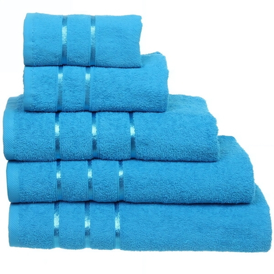 Полотенце махровое 30*30см «LUNA» цвет голубой 06000 плотность 360гр/м2