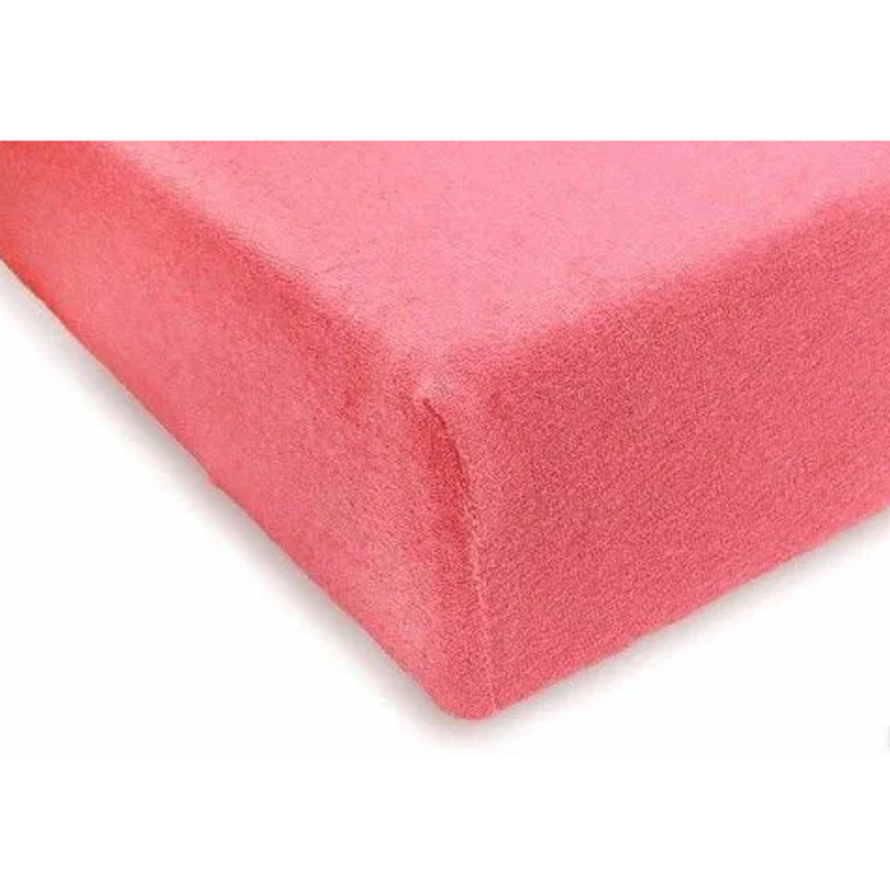 Простыня махра на резинке 160*200*20 Коралл ТГ