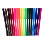 Фломастеры "Панда" 18 цветов, вентилируемый колпачок, ПВХ упаковка