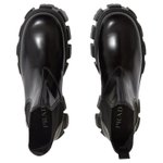 PRADA Moonlith Brushed Leather Chelsea Boots