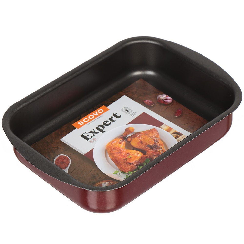 Форма для выпечки алюминий, 20х29х5 см, антиприг, прямоуг, Scovo, Expert, СЭ-047