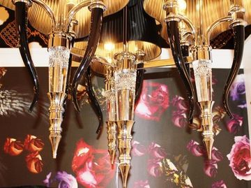 replica Visionnaire Brunilde Chandelier - Ipe cavalli (black + gold )
