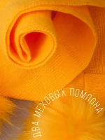 Шарф зимний вязаный с помпонами для детей