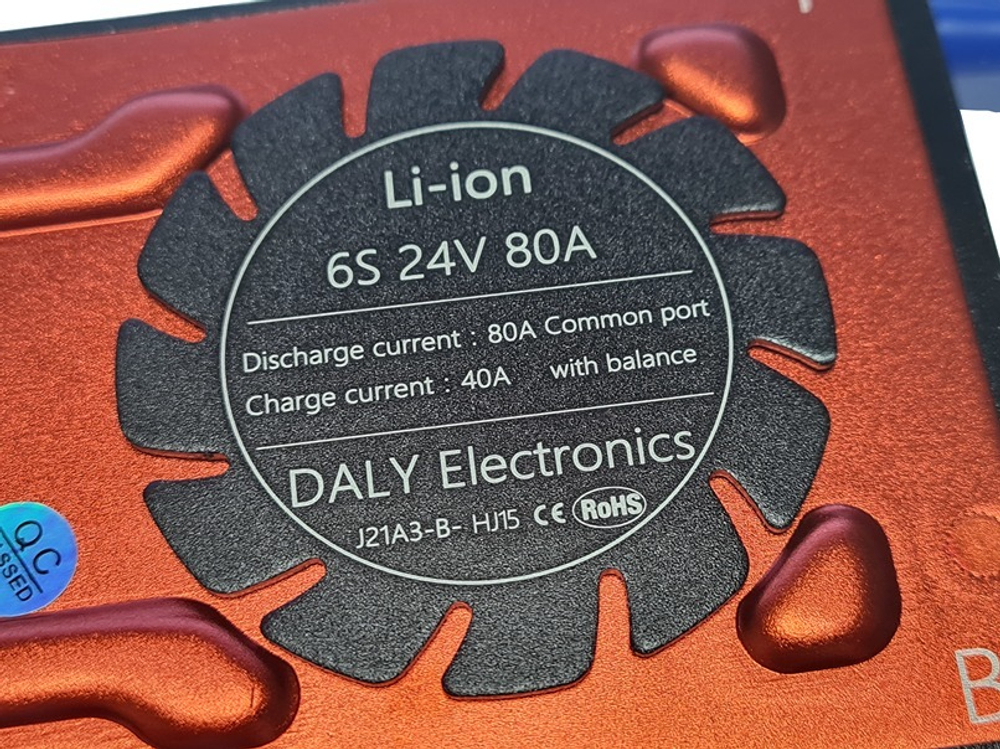 Плата контроля BMS Li-ion 6S 24V 80A
