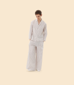 Пижама CHERRY & MILK STRIPES - Бордово-белый - Small