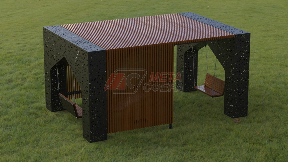 Пергола Шахерезада с резной скамейкой