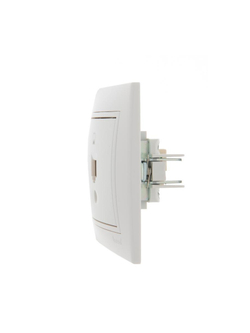 Розетка компьютерная 1-м СП Mira RJ45 бел./бел. LEZARD 701-0202-139
