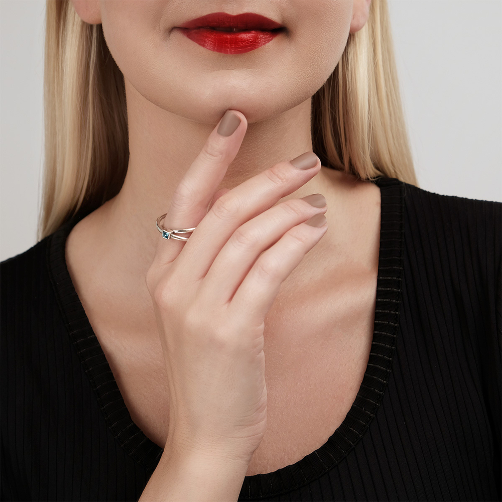 "Эврика" кольцо в серебряном покрытии из коллекции "Kaleidoscope" от Jenavi