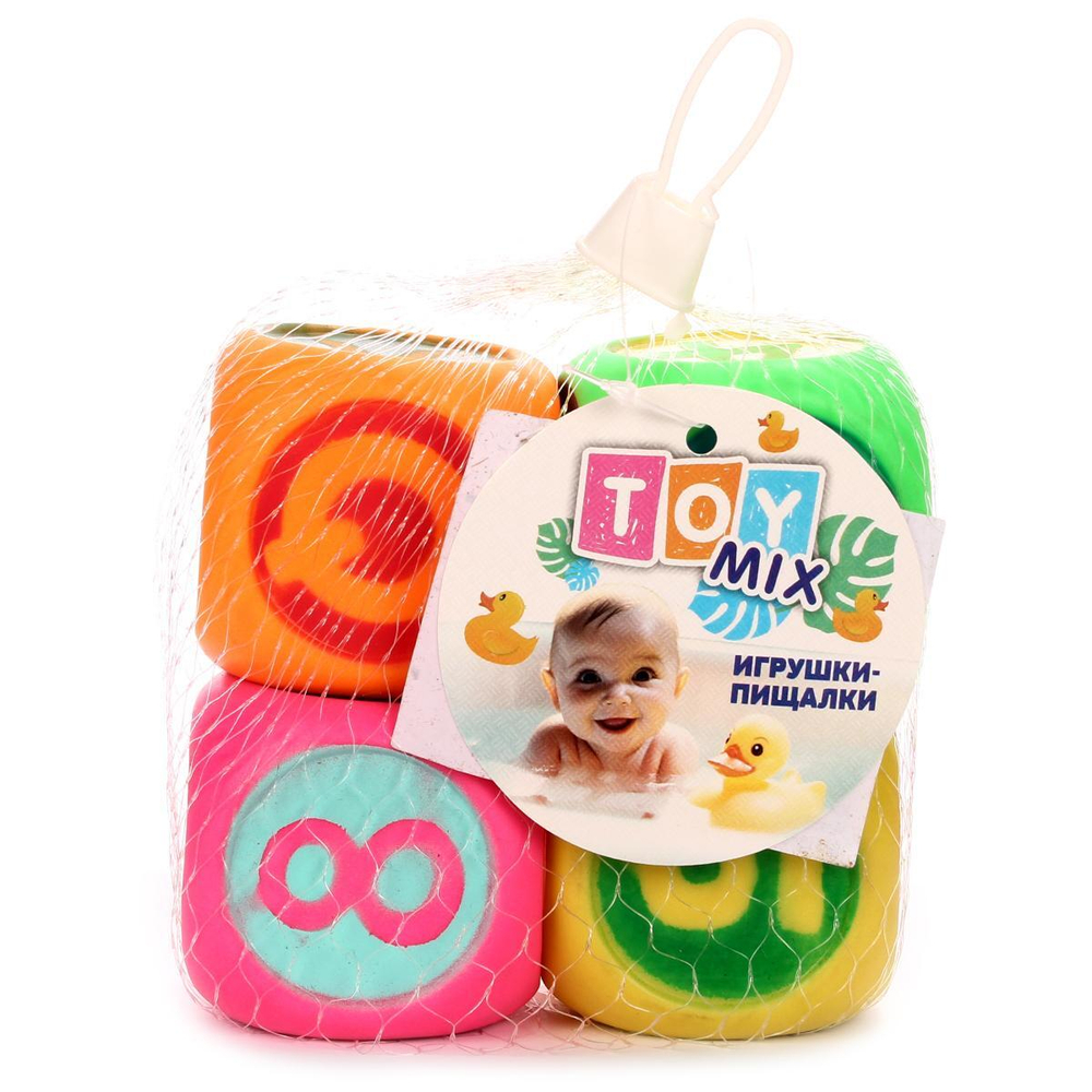 Набор игрушек для купания ""Кубики" 4шт. RT-135