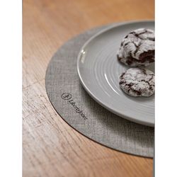Набор из 4-х сервировочных салфеток Leanera, Ø35 см, серые