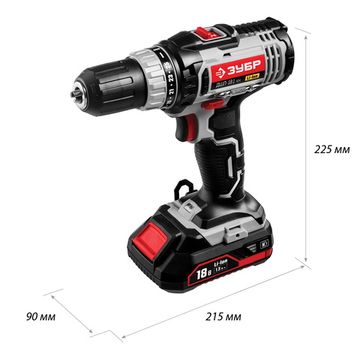 Аккумуляторный шуруповерт "ЗУБР" ДШЛ-181 КН