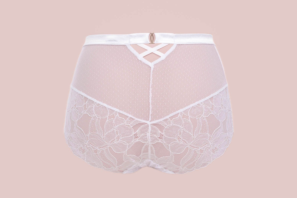 Белые трусики-слипы с высокой талией Glow (Размер: 44) (Цвет: белый)