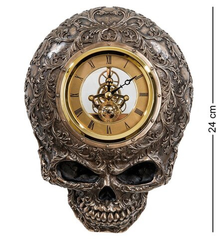 Veronese WS-916 Статуэтка-часы в стиле Стимпанк «Череп»