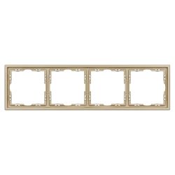 Рамка пластиковая FRM-NOBE-SFPL-4-GD (Arlight, Золотой песок) 054225