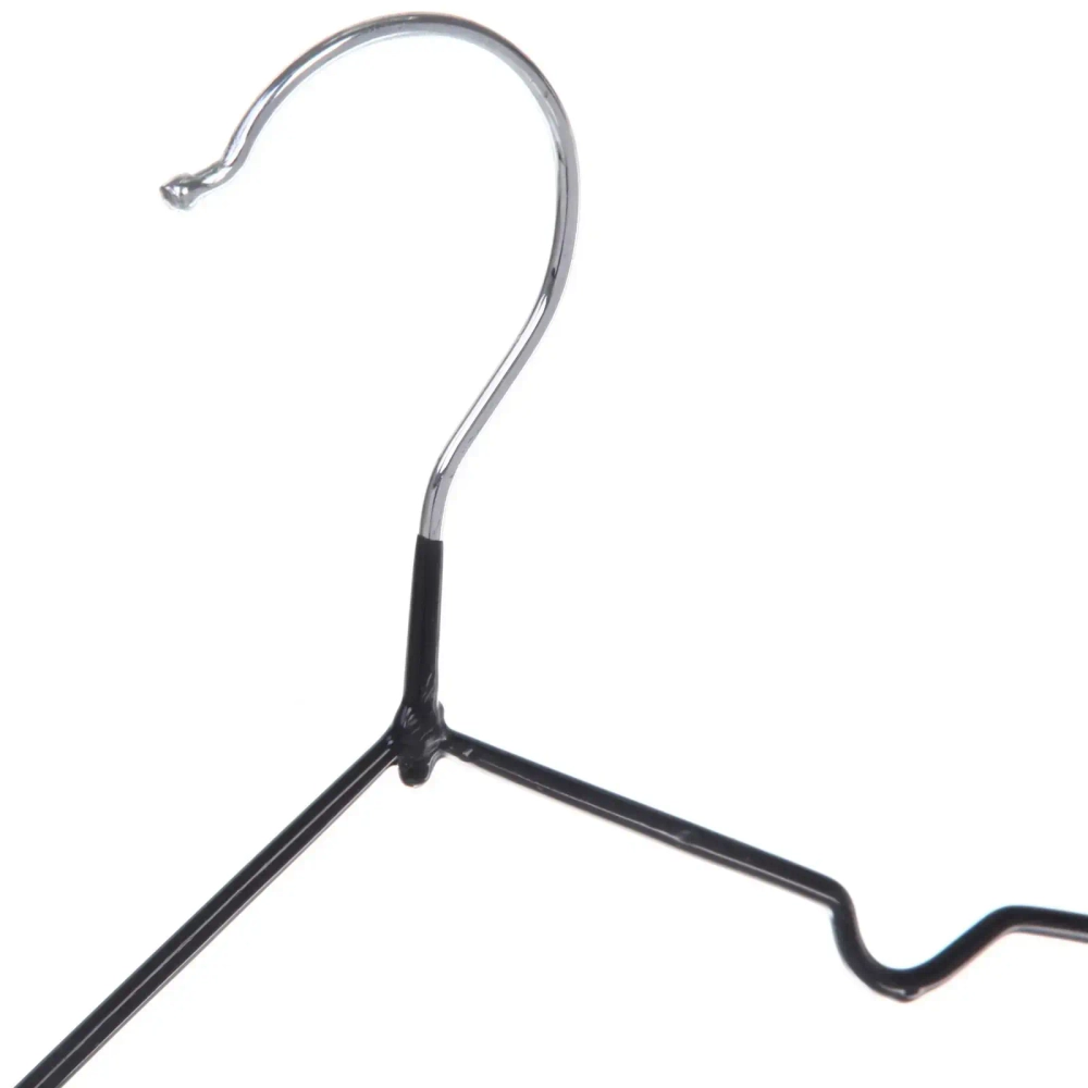 Плечики металлические нескользящие с полимерным покрытием 10шт «ТАРТИТАН», цвет чёрный, 30см (Селфи)✦