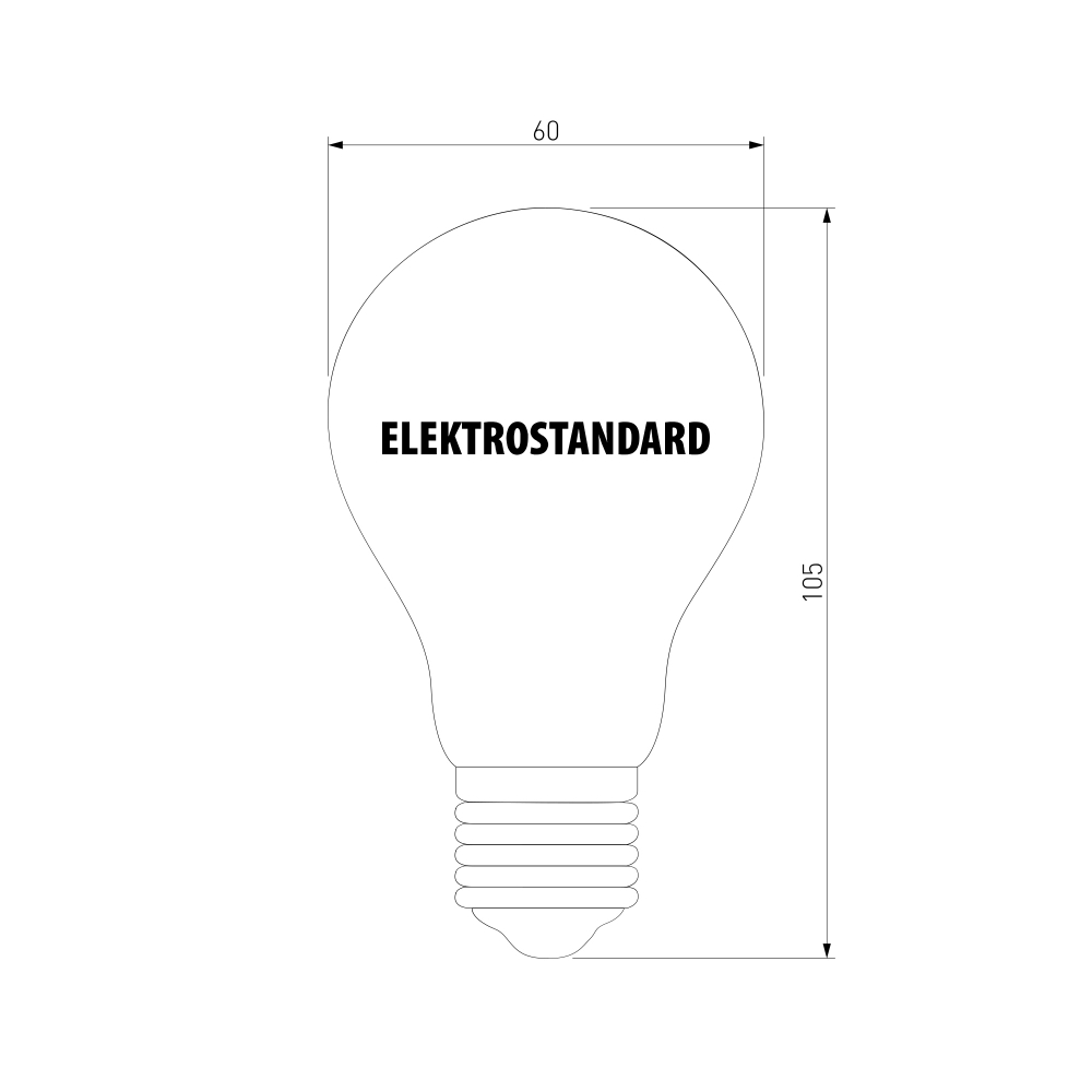 Филаментная светодиодная лампа А60 8W 3300K E27 тонированная BLE2705